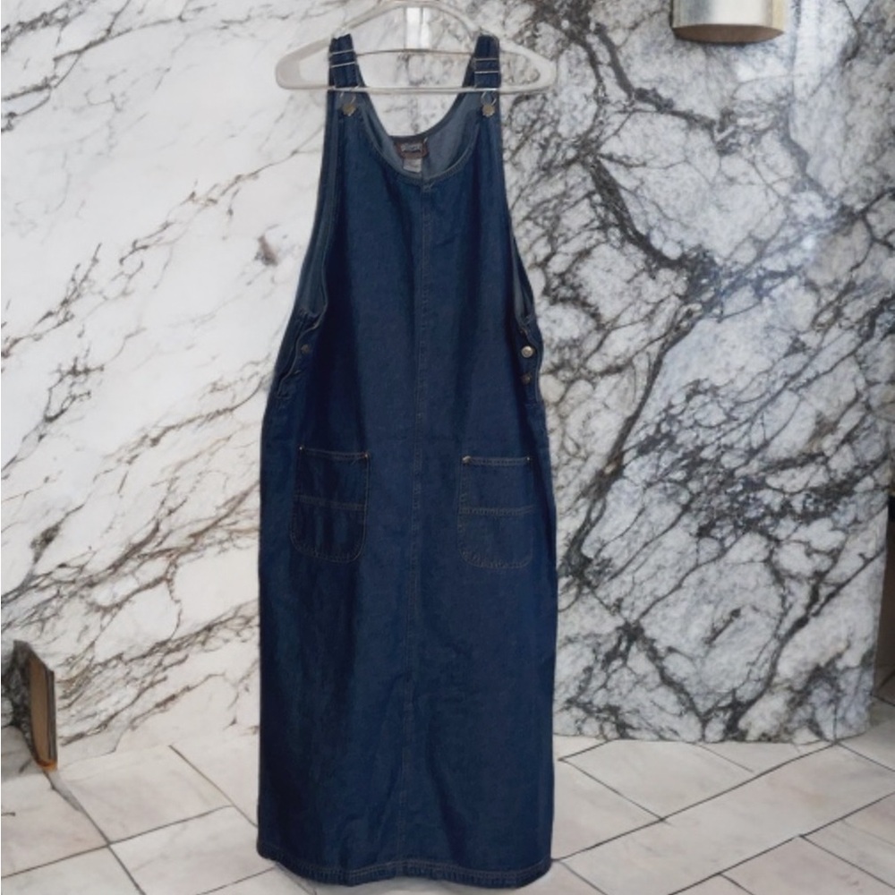 💙PREMIER INTERNATIONAL JEAN BIB MAXI DRESS